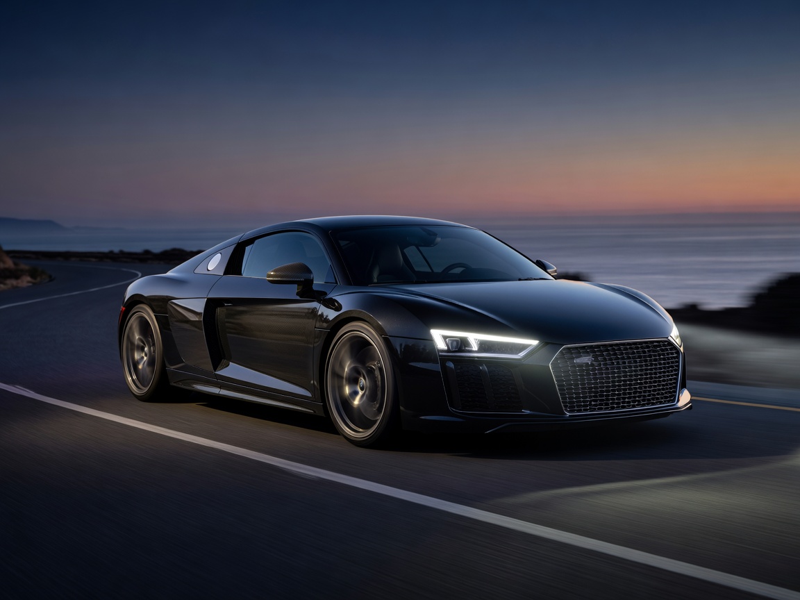 Audi R8 Type 42 mid engine sports car with carbon sideblades